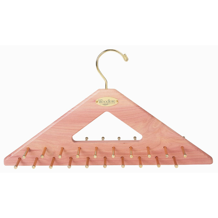 Woodlore Tie Hanger Wood Hanging Organizer & Reviews Wayfair